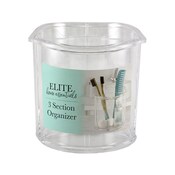 Wholesale - 3-SECTION ROUND CLEAR ORGANIZER C/P 12, UPC: 769898250491